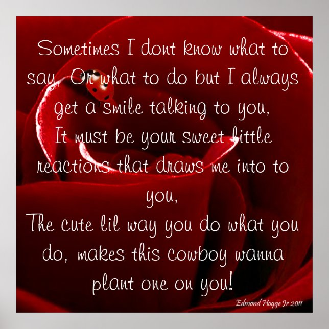 Ladybug Love with Poem Poster (Front)