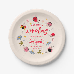 Ladybug Lovebug Summer Birthday Party Paper Plate