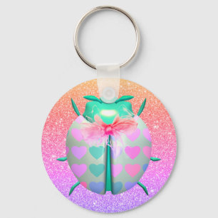 Ladybug lovely hearts keychain