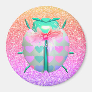 Ladybug lovely hearts magnet