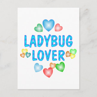LADYBUG LOVER POSTCARD