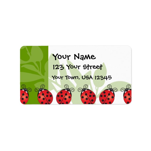 Ladybug Luck Label (Front)