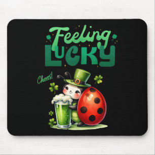 Ladybug Lucky Beer St Patricks Day Men Women Lepre Mouse Pad