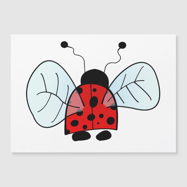 Ladybug   magnetic invitation (Front)