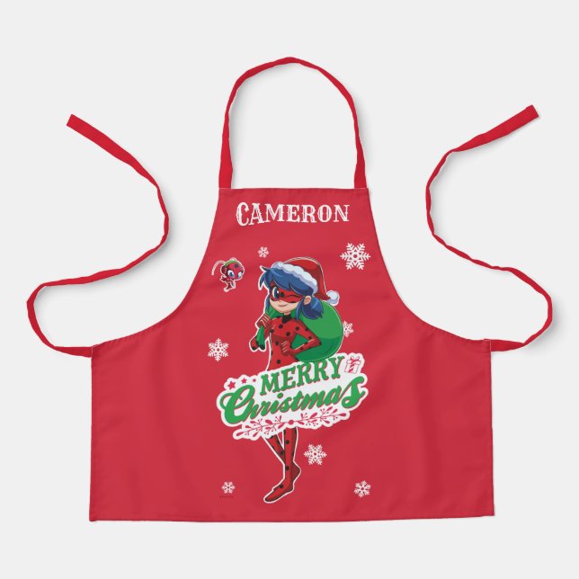 Ladybug | Merry Christmas Apron (Front)
