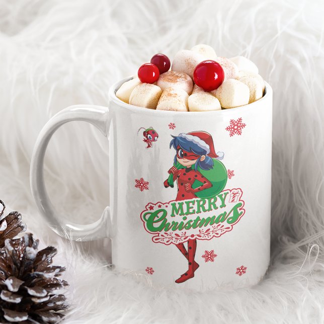 Ladybug | Merry Christmas Coffee Mug (Mug filled with holiday treats)