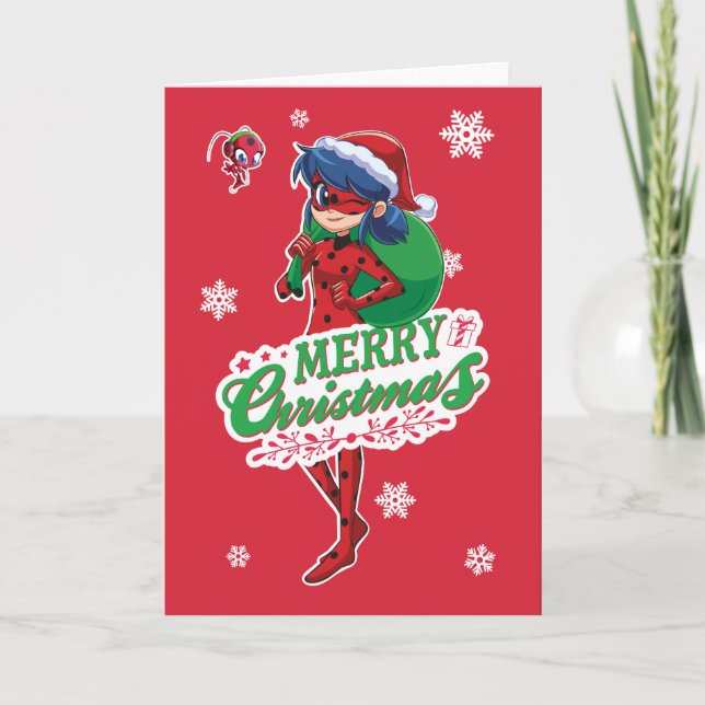 Ladybug | Merry Christmas Holiday Card (Front)