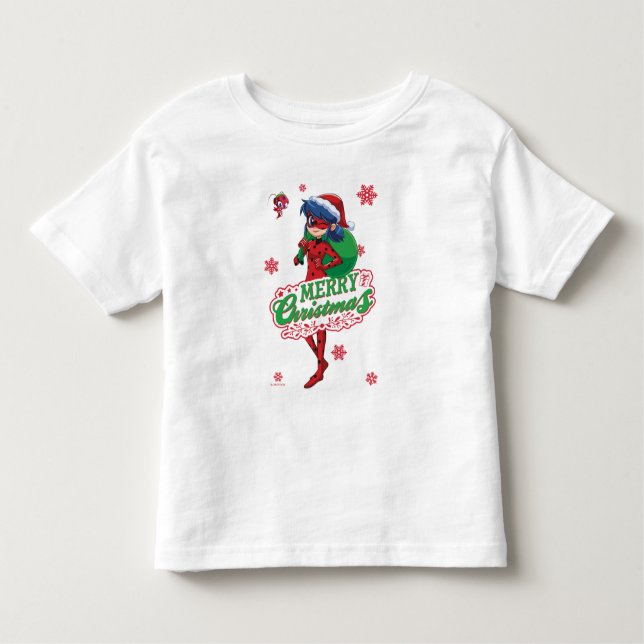 Ladybug | Merry Christmas Toddler T-Shirt (Front)