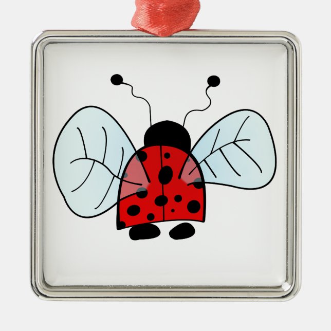 Ladybug  metal ornament (Front)