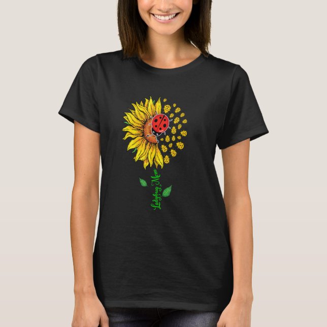 Ladybug Mom Cute Sunflower Ladybugs Lover Mother's T-Shirt (Front)