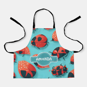 Ladybug Mosaic Colourful Personalised Pattern Apron