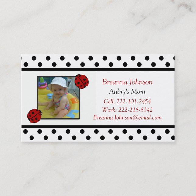 Ladybug: Mum Contact Card (Front)