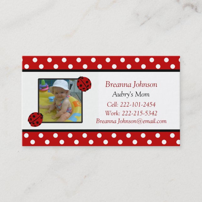 Ladybug: Mum Contact Card (Front)