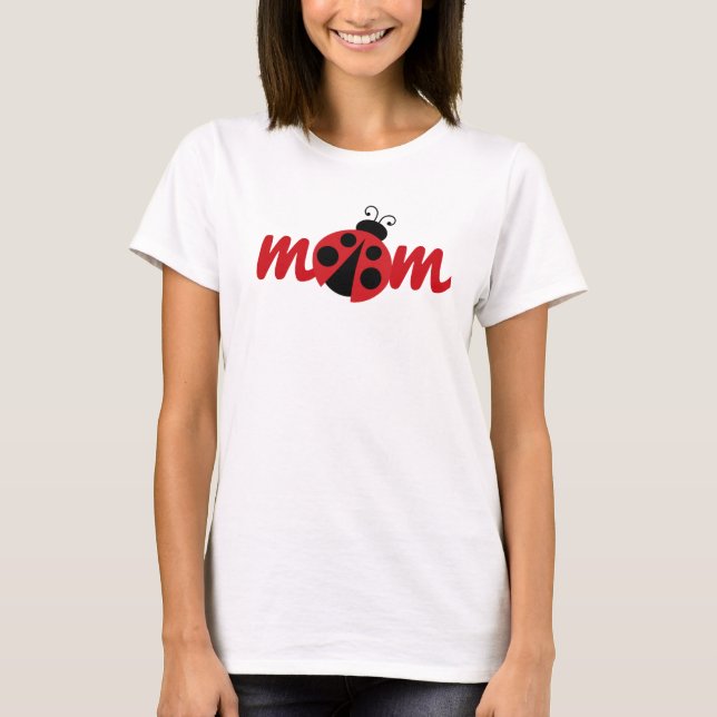 Ladybug Mum White T-Shirt (Front)