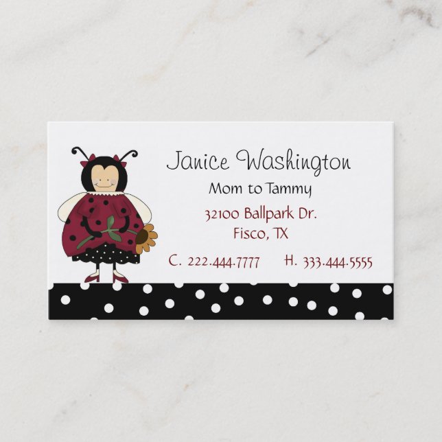 Ladybug Mummy Card (Front)
