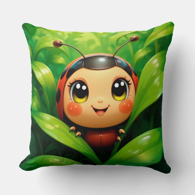🐞 Ladybug Nature Scene For Cosy Spaces 🐞 Cushion (Front)