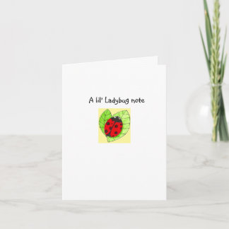 Ladybug note card