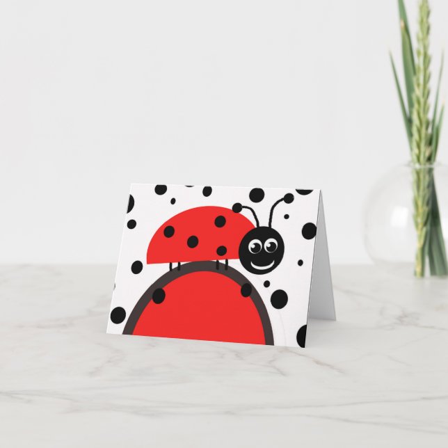 Ladybug Note Card (Front)