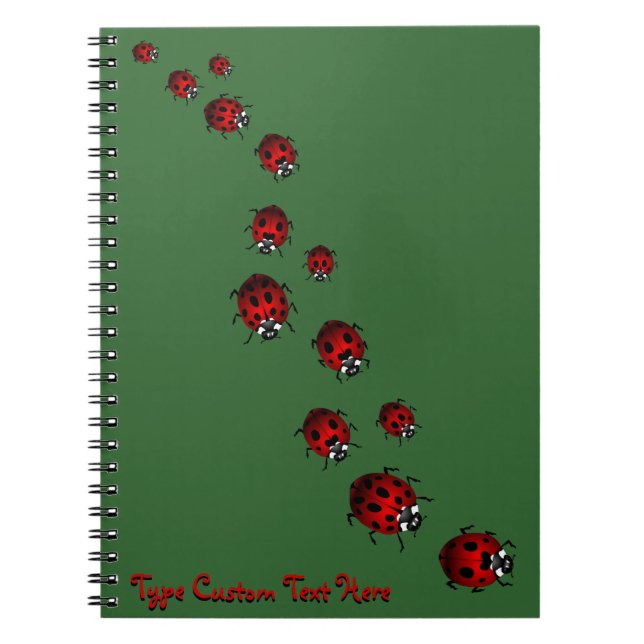Ladybug Notebook Custom Ladybug Journal Book Gifts (Front)