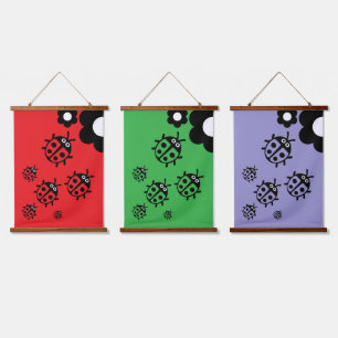 ladybug Nursery Decor Hanging Tapestry