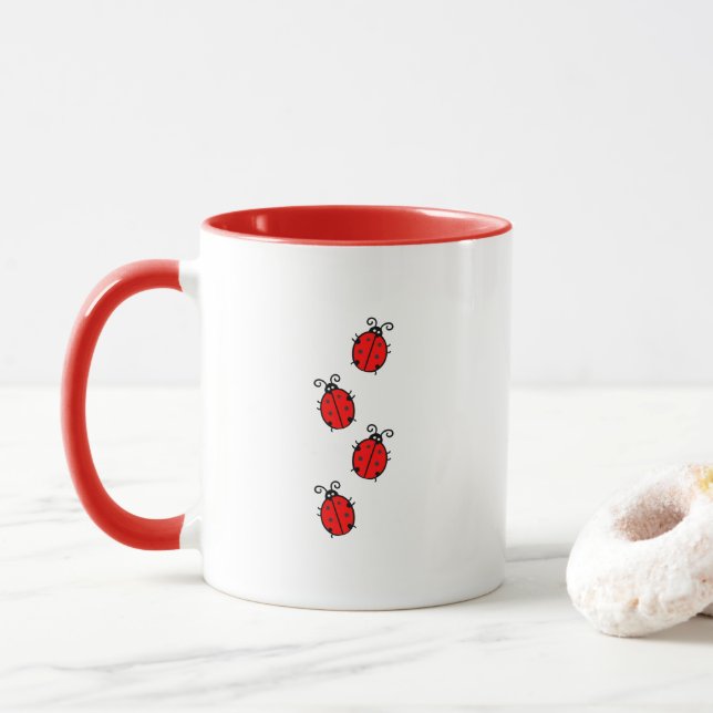 LadyBug Office Home  Personalise Destiny Destiny'S Mug (With Donut)