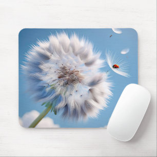 Ladybug On a Dandelion Seed Mouse Pad