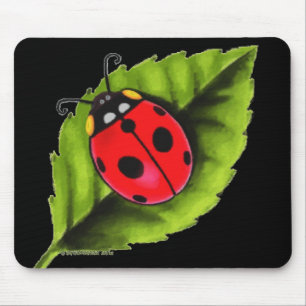 Ladybug on a Leaf Mouse Pad
