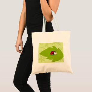 Ladybug On A Leaf Tote Bag