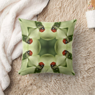 Ladybug On Dogwood Nature Art   Cushion