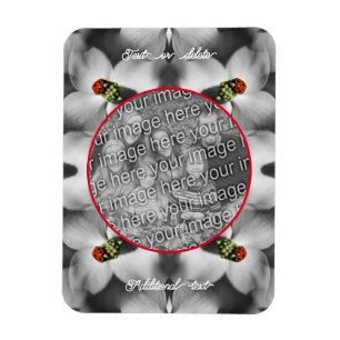 Ladybug On Dogwood Personalised Add Your Photo Magnet