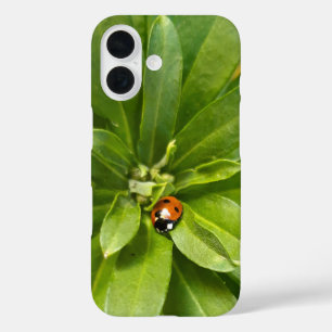 Ladybug on Flowers iPhone 16 Case