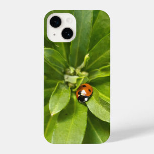 Ladybug on Flowers iPhone 14 Case