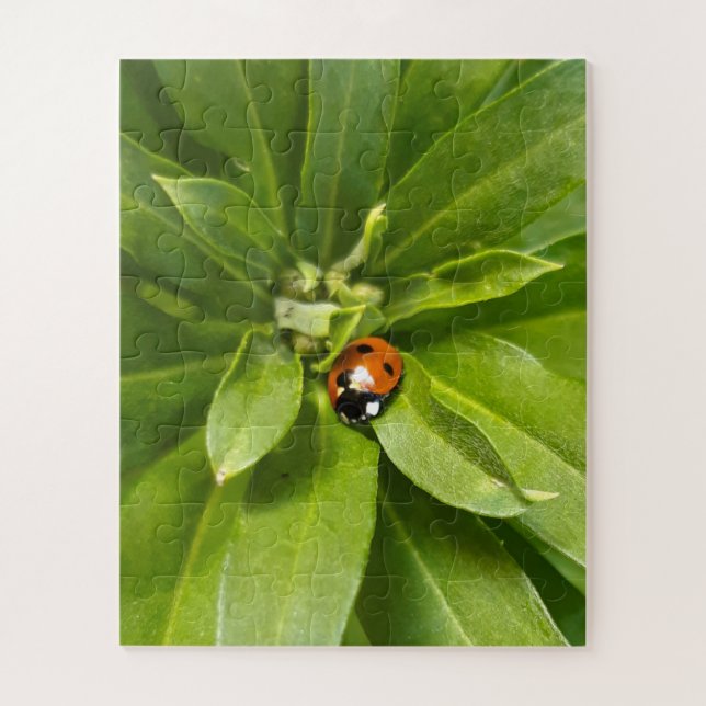 Ladybug on Flowers Jigsaw Puzzle (Vertical)