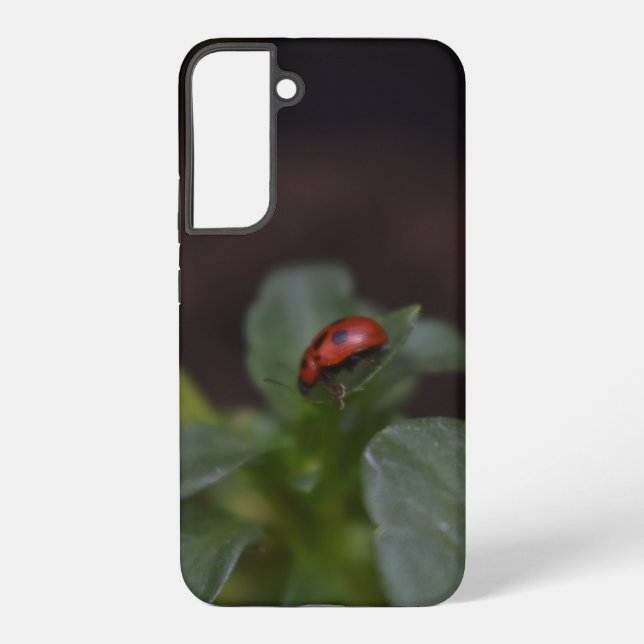 Ladybug on Flowers Samsung Galaxy S22+ Case (Back)