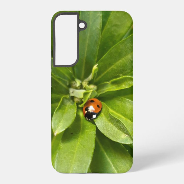 Ladybug on Flowers Samsung Galaxy S22+ Case (Back)