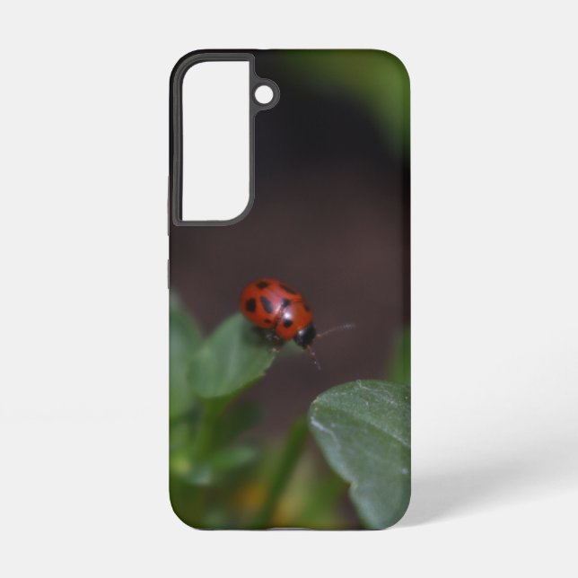 Ladybug on Flowers Samsung Galaxy S22 Case (Back)