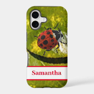 Ladybug on Leaf with Name