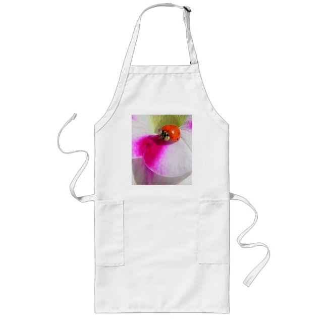Ladybug on the petunia Apron (Front)