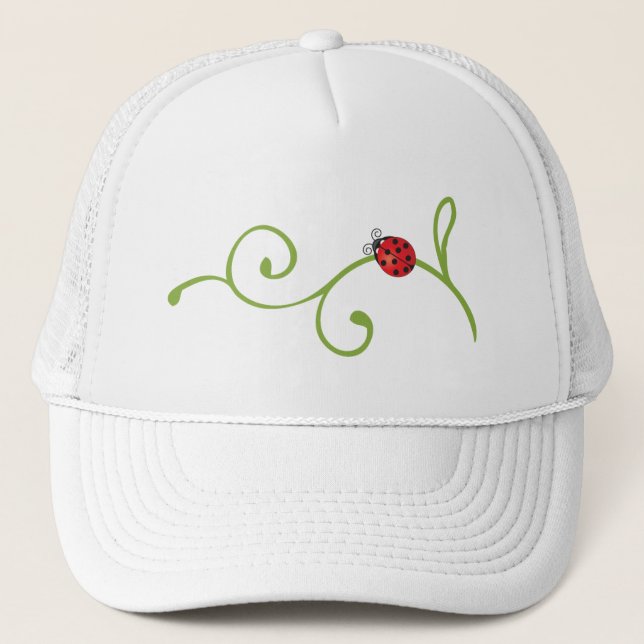 Ladybug on Vine Trucker Hat (Front)
