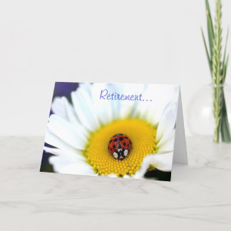 Ladybug on White Daisy Card