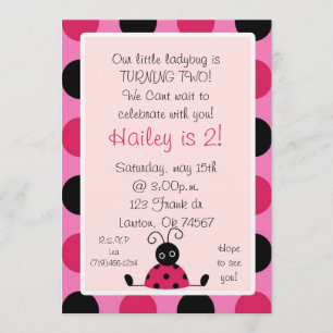 ladybug, Our little ladybug is TURNING TWO!We C... Invitation