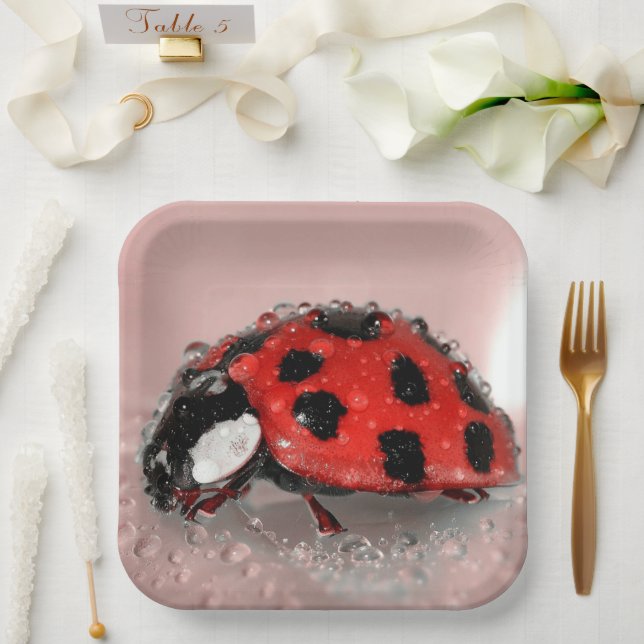 Ladybug Paper Plate (Wedding)