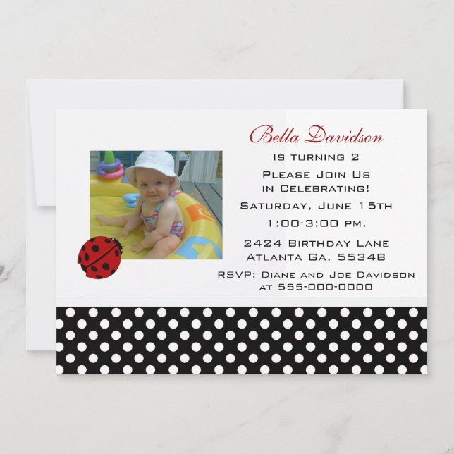 Ladybug Party Invitation (Front)