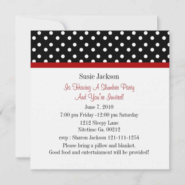 Ladybug Party Invitations (Front)