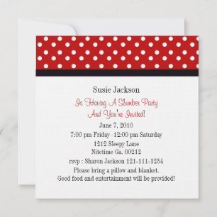 Ladybug Party Invitations
