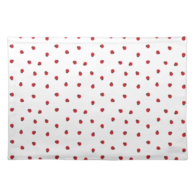 Ladybug Pattern Cloth Placemat (Front)