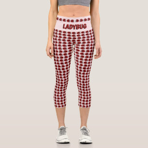 Ladybug Pattern Custom Capri Leggings