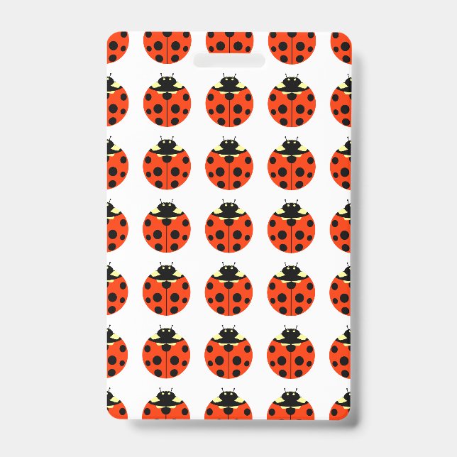 Ladybug Pattern ID Badge (Front)