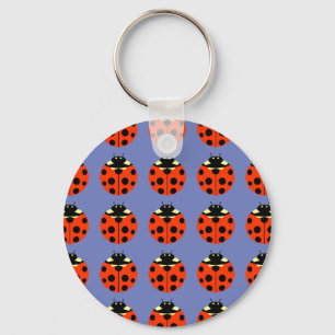 ladybug pattern key ring