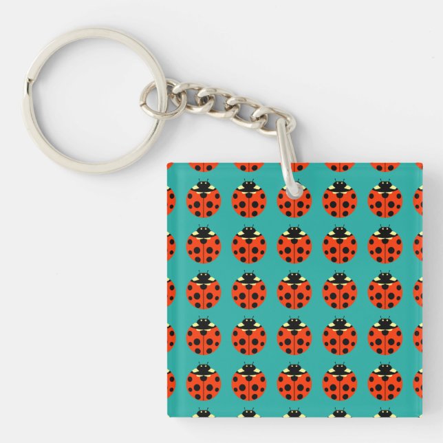 ladybug pattern key ring (Front)